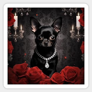 Gothic Black Chihuahua Sticker